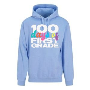 100 Days Of First Grade 100 Days Of School Gift Unisex Surf Hoodie