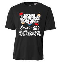 100 Days Of School Dalmatian Dog Cooling Performance Crew T-Shirt