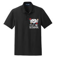 100 Days Of School Dalmatian Dog Dry Zone Grid Polo