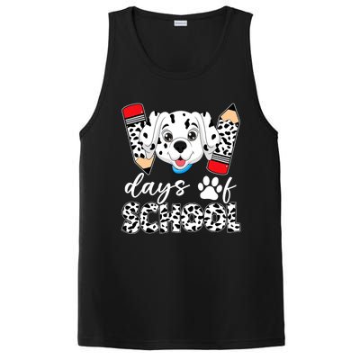 100 Days Of School Dalmatian Dog PosiCharge Competitor Tank