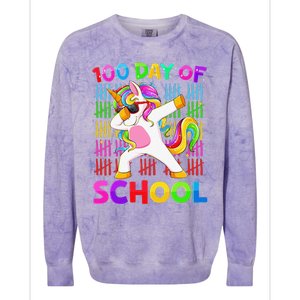 100th Day Of School Unicorn Costume 100 Magical Days Colorblast Crewneck Sweatshirt