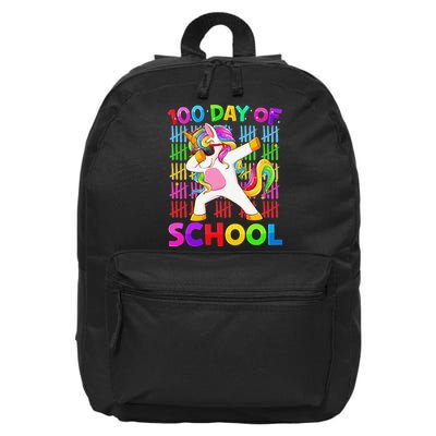 100th Day Of School Unicorn Costume 100 Magical Days 16 in Basic Backpack