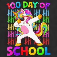 100th Day Of School Unicorn Costume 100 Magical Days 25L Jumbo Tote