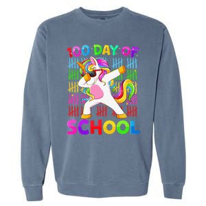 100th Day Of School Unicorn Costume 100 Magical Days Garment-Dyed Sweatshirt