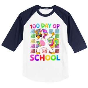 100th Day Of School Unicorn Costume 100 Magical Days Baseball Sleeve Shirt