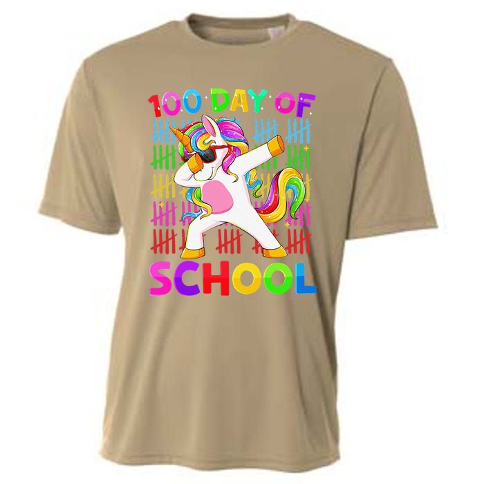 100th Day Of School Unicorn Costume 100 Magical Days Cooling Performance Crew T-Shirt