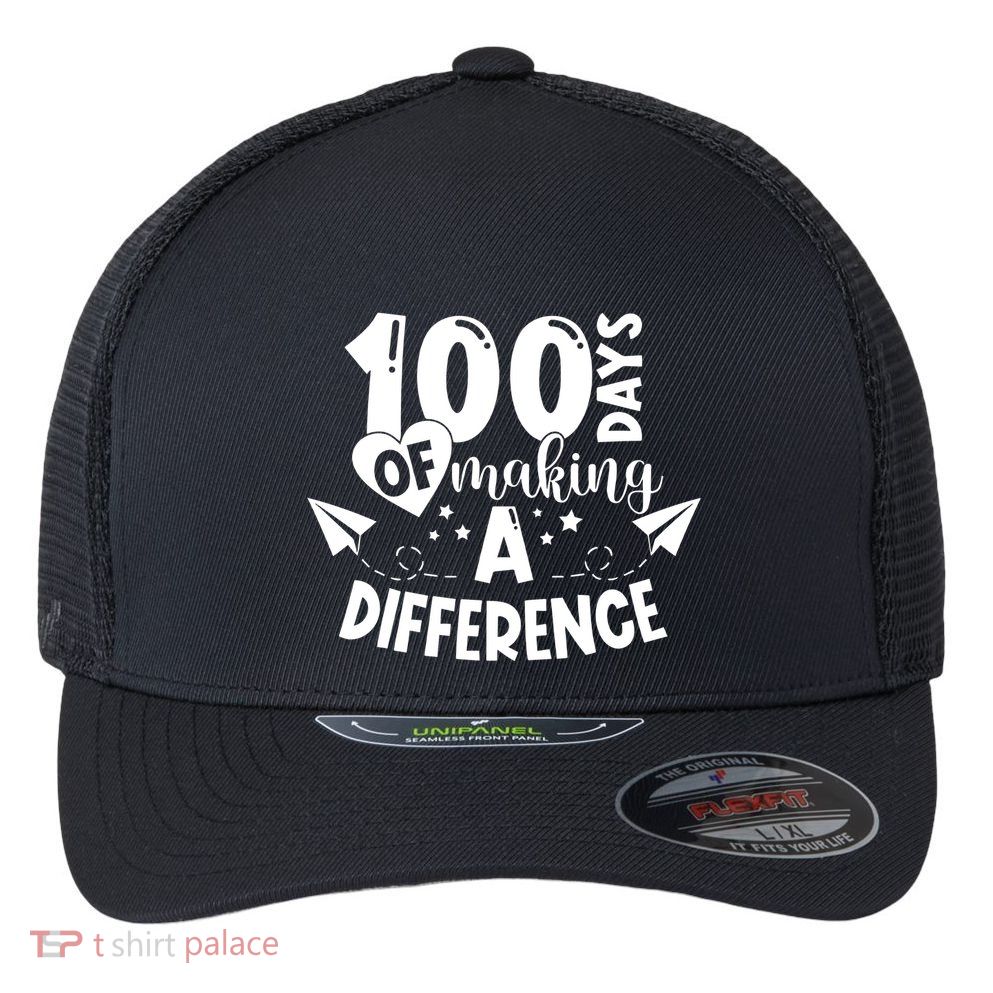 100 Days Of Making A Difference Flexfit Unipanel Trucker Cap
