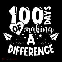 100 Days Of Making A Difference Drawstring Bag
