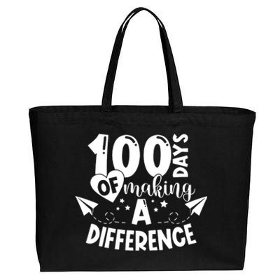 100 Days Of Making A Difference Cotton Canvas Jumbo Tote