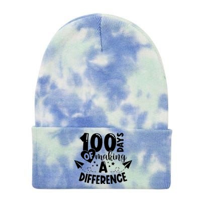 100 Days Of Making A Difference Tie Dye 12in Knit Beanie