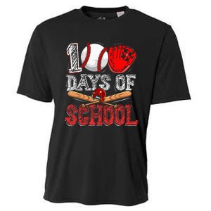 100 Days Of School Baseball 100th Day Cooling Performance Crew T-Shirt