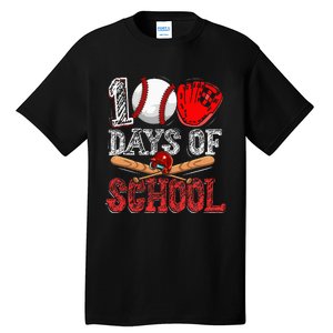 100 Days Of School Baseball 100th Day Tall T-Shirt