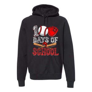 100 Days Of School Baseball 100th Day Premium Hoodie