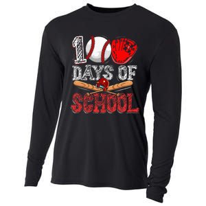 100 Days Of School Baseball 100th Day Cooling Performance Long Sleeve Crew