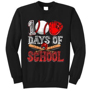 100 Days Of School Baseball 100th Day Tall Sweatshirt