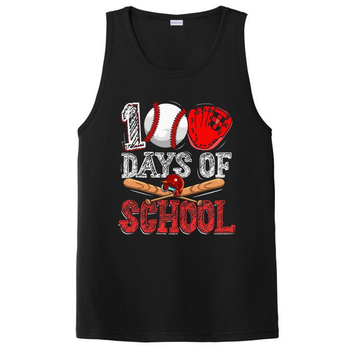 100 Days Of School Baseball 100th Day PosiCharge Competitor Tank