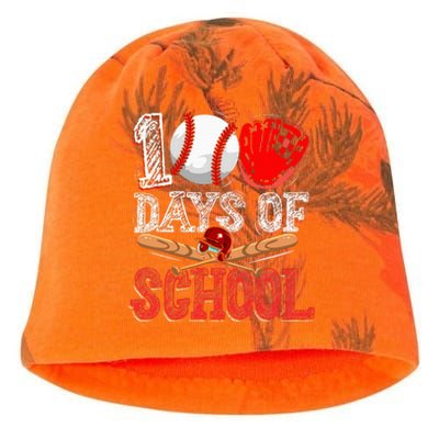 100 Days Of School Baseball 100th Day Kati - Camo Knit Beanie