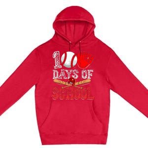 100 Days Of School Baseball 100th Day Premium Pullover Hoodie