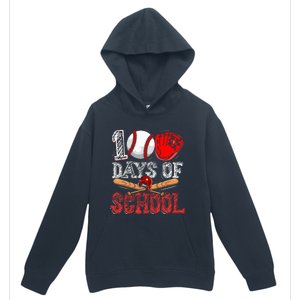 100 Days Of School Baseball 100th Day Urban Pullover Hoodie