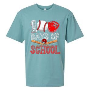 100 Days Of School Baseball 100th Day Sueded Cloud Jersey T-Shirt