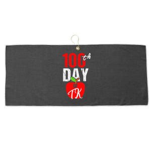 100th Day Of Tk Transitional Kindergarten Teacher Large Microfiber Waffle Golf Towel