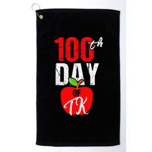 100th Day Of Tk Transitional Kindergarten Teacher Platinum Collection Golf Towel