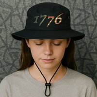 1776 Declaration Of Independence Us Flag Bucket Hat