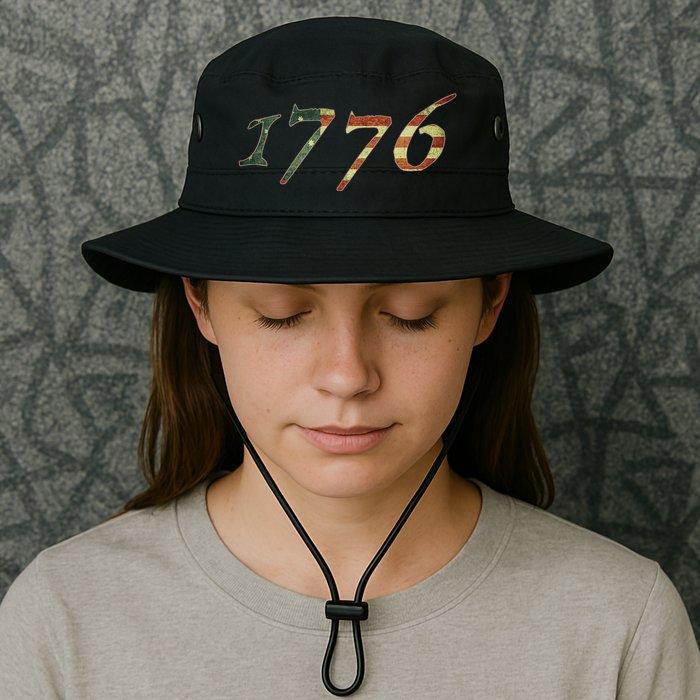 1776 Declaration Of Independence Us Flag Bucket Hat