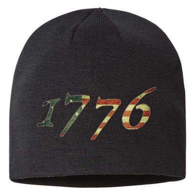 1776 Declaration Of Independence Us Flag Sustainable Beanie