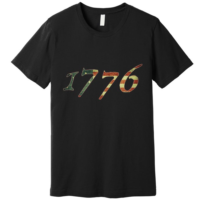 1776 Declaration Of Independence Us Flag Premium T-Shirt