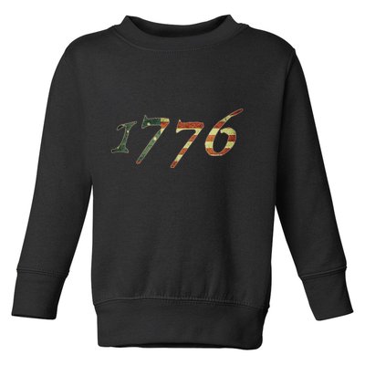 1776 Declaration Of Independence Us Flag Toddler Sweatshirt
