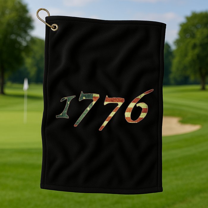 1776 Declaration Of Independence Us Flag Golf Towel