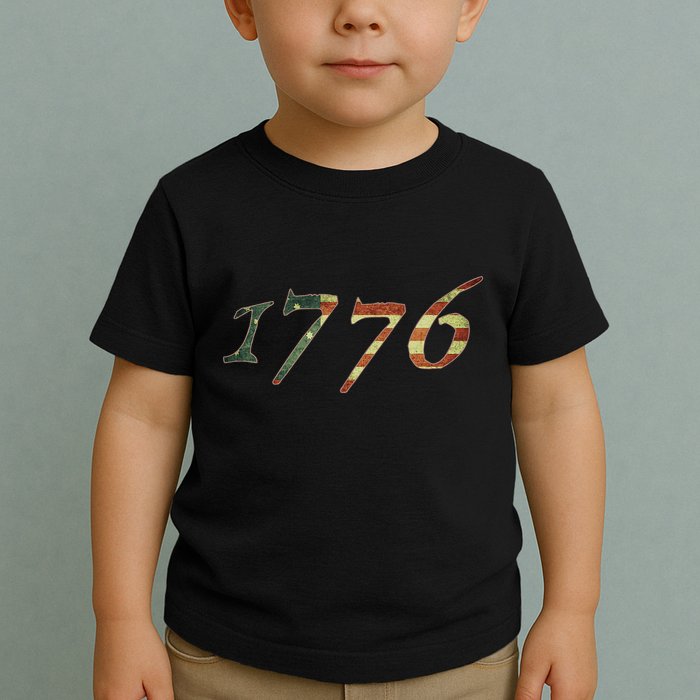 1776 Declaration Of Independence Us Flag Toddler T-Shirt