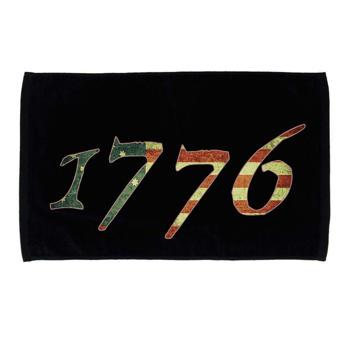 1776 Declaration Of Independence Us Flag Microfiber Hand Towel