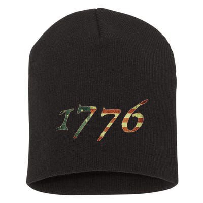 1776 Declaration Of Independence Us Flag Short Acrylic Beanie