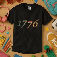 1776 Declaration Of Independence Us Flag Kids T-Shirt