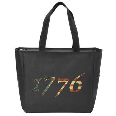 1776 Declaration Of Independence Us Flag Zip Tote Bag
