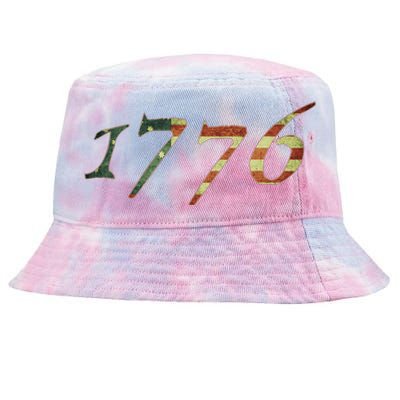 1776 Declaration Of Independence Us Flag Tie-Dyed Bucket Hat