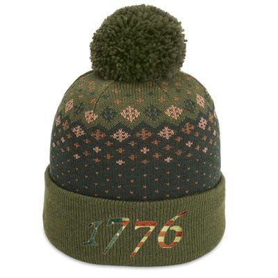 1776 Declaration Of Independence Us Flag The Baniff Cuffed Pom Beanie