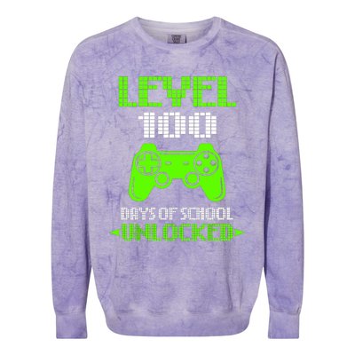 100th Day Of School 100 Days Of School Colorblast Crewneck Sweatshirt