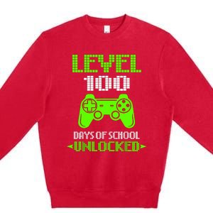 100th Day Of School 100 Days Of School Premium Crewneck Sweatshirt