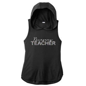 1st Day Of School Color Leopard Nursery Teacher Squad Gift Ladies PosiCharge Tri-Blend Wicking Draft Hoodie Tank