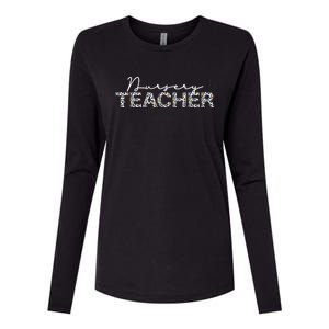 1st Day Of School Color Leopard Nursery Teacher Squad Gift Womens Cotton Relaxed Long Sleeve T-Shirt