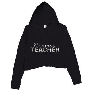 1st Day Of School Color Leopard Nursery Teacher Squad Gift Crop Fleece Hoodie