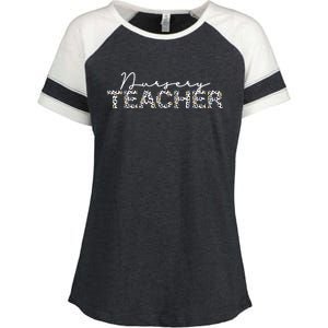 1st Day Of School Color Leopard Nursery Teacher Squad Gift Enza Ladies Jersey Colorblock Tee