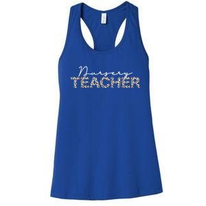 1st Day Of School Color Leopard Nursery Teacher Squad Gift Women's Racerback Tank