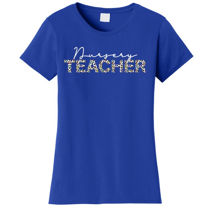 1st Day Of School Color Leopard Nursery Teacher Squad Gift Women's T-Shirt