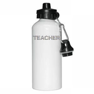 1st Day Of School Color Leopard Nursery Teacher Squad Gift Aluminum Water Bottle