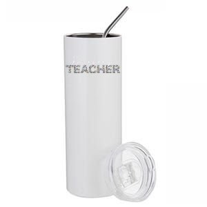 1st Day Of School Color Leopard Nursery Teacher Squad Gift Stainless Steel Tumbler