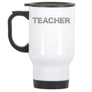 1st Day Of School Color Leopard Nursery Teacher Squad Gift Stainless Steel Travel Mug